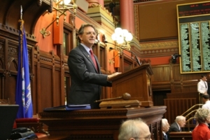 REP. GIANNAROS, DEPUTY SPEAKER OF THE HOUSE, PRESIDES IN THE HOUSE CHAMBER FOR THE FIRST TIME