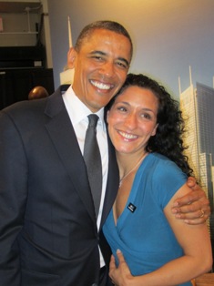 Η Ανθούλα Κατσιματίδη (αδελφή θύματος της 11ης Σεπτεμβρίου)  tet-a-tet  με τον πρόεδρο Ομπάμα