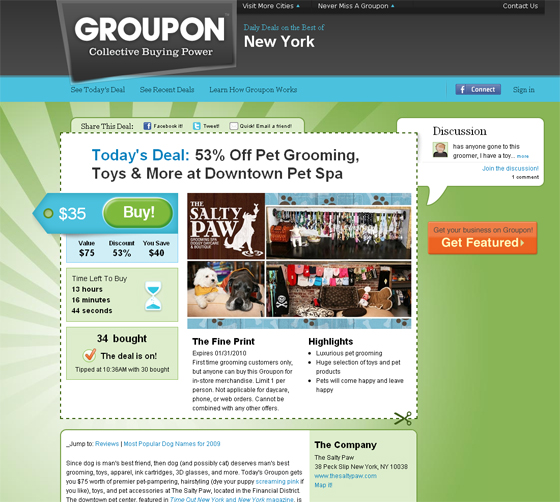 Groupon eyes $750m in an IPO‎