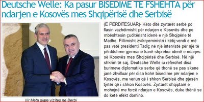 Μυστικές συζητήσεις Αλβανίας- Σερβίας για διχοτόμηση του Κοσσυφοπεδίου