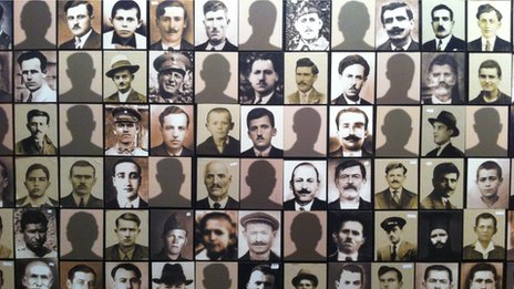 Photos of victims of Kalavryta massacre in museum