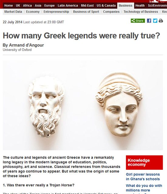 How many Greek legends were really true?