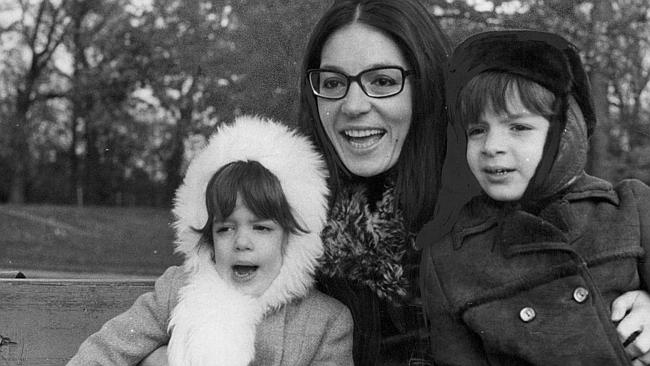 Nana Mouskouri with her children.