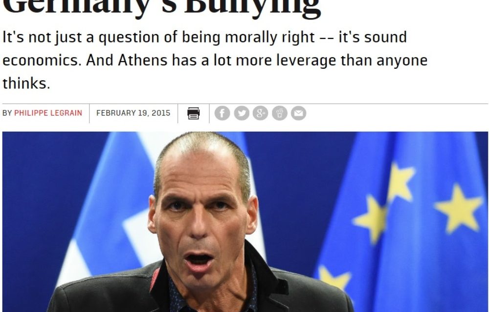 Foreign Policy: “Η Ελλάδα δεν πρέπει να ενδώσει στον γερμανικό εκφοβισμό”