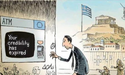 ΝΥΤ: Το καυστικό σκίτσο για την Ελλάδα: Τα λεφτά στα ATM τελειώνουν