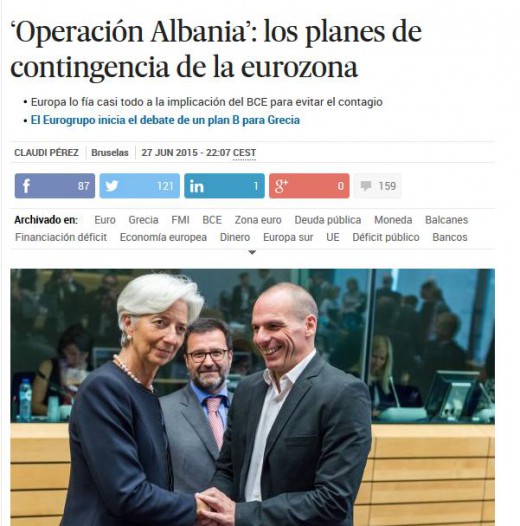 El Pais: Η Ευρωζώνη προετοιμάζεται για το Grexit με την «επιχείρηση Αλβανία»