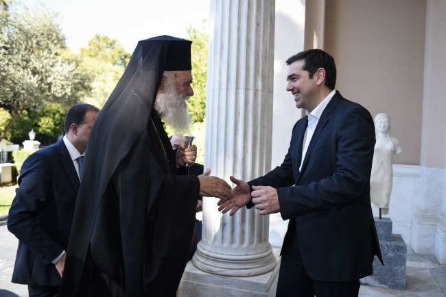 Συνάντηση του Αλ. Τσίπρα με τον Aρχιεπίσκοπο Ιερώνυμο