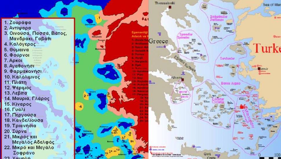 “Tα 16 νησιά του Αιγαίου που βρίσκονται… υπό ελληνική κατοχή”