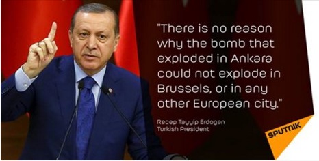 Turkey’s Erdogan Mentions Possible Brussels Bombing Just Days Before Attack