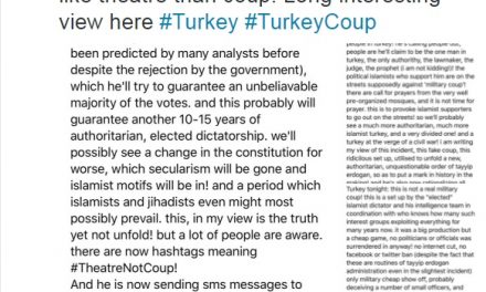 Μια άλλη άποψη για τα γεγονότα στην Τουρκία: Μέσα από ένα ψεύτικο πραξικόπημα…