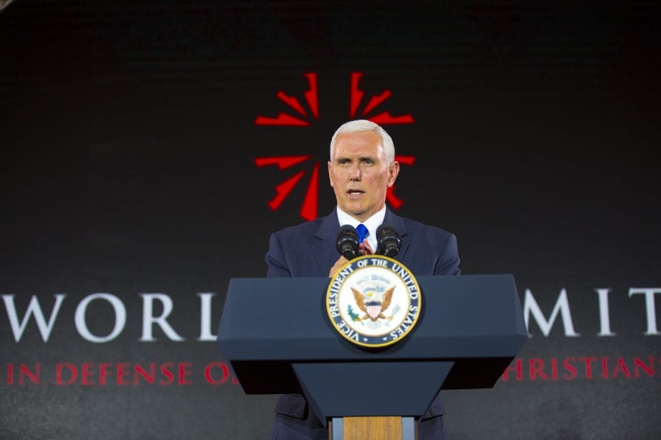 Is Pence persona non grata in the Middle East? If so, why?