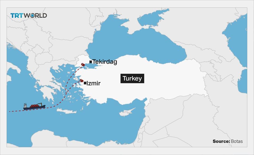 LNG tankers reach to Turkey's Tekirdag and Izmir cities.