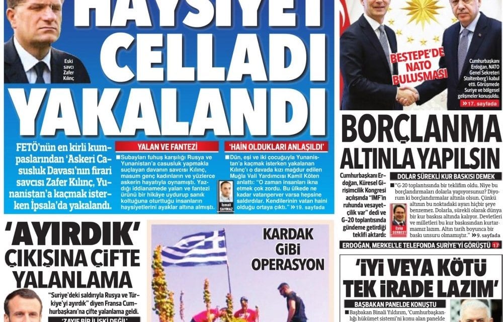Hurriyet: Το Σάββατο η Άγκυρα ειδοποίησε την Ελλάδα και την Κυριακή έστειλε κομάντος να κατεβάσουν τη σημαία