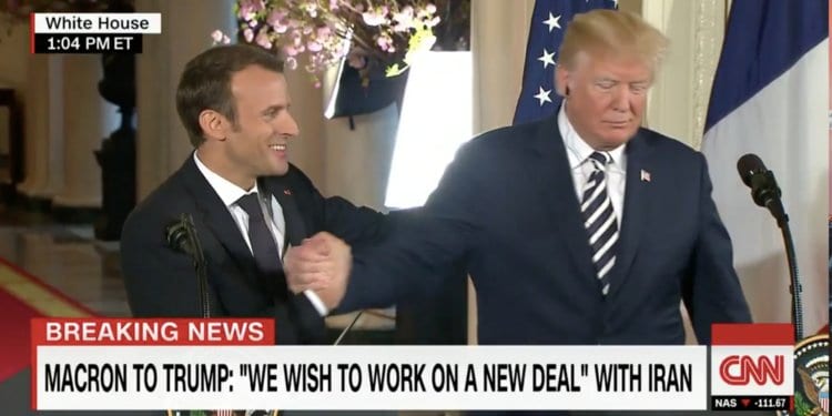 President of France, Em. Macron visits the White House