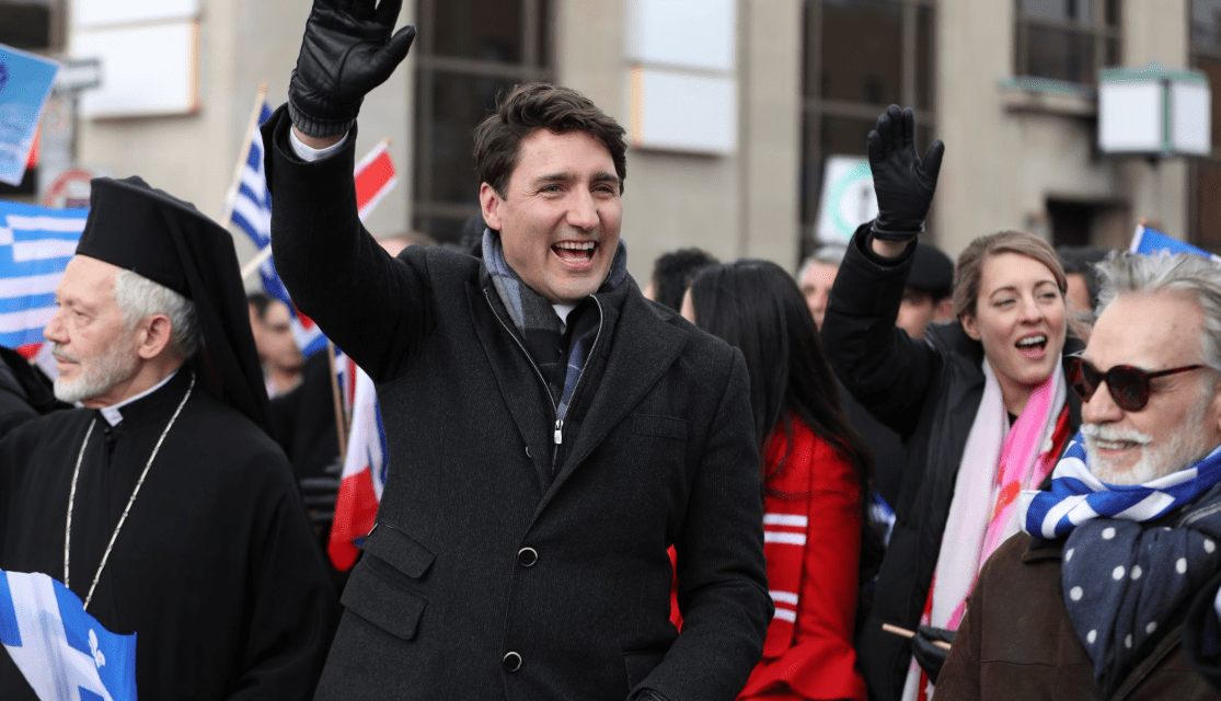 Justin Trudeau attends Greek Independence Day parade
