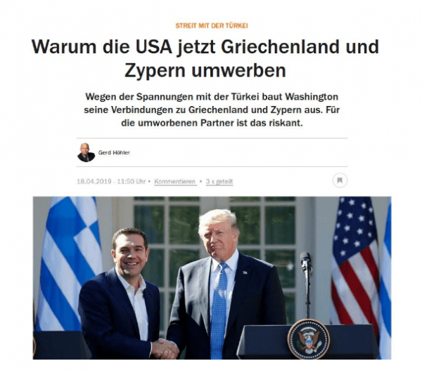 Handelsblatt: Eνισχύονται οι δεσμοί των ΗΠΑ με Ελλάδα και Κύπρο.